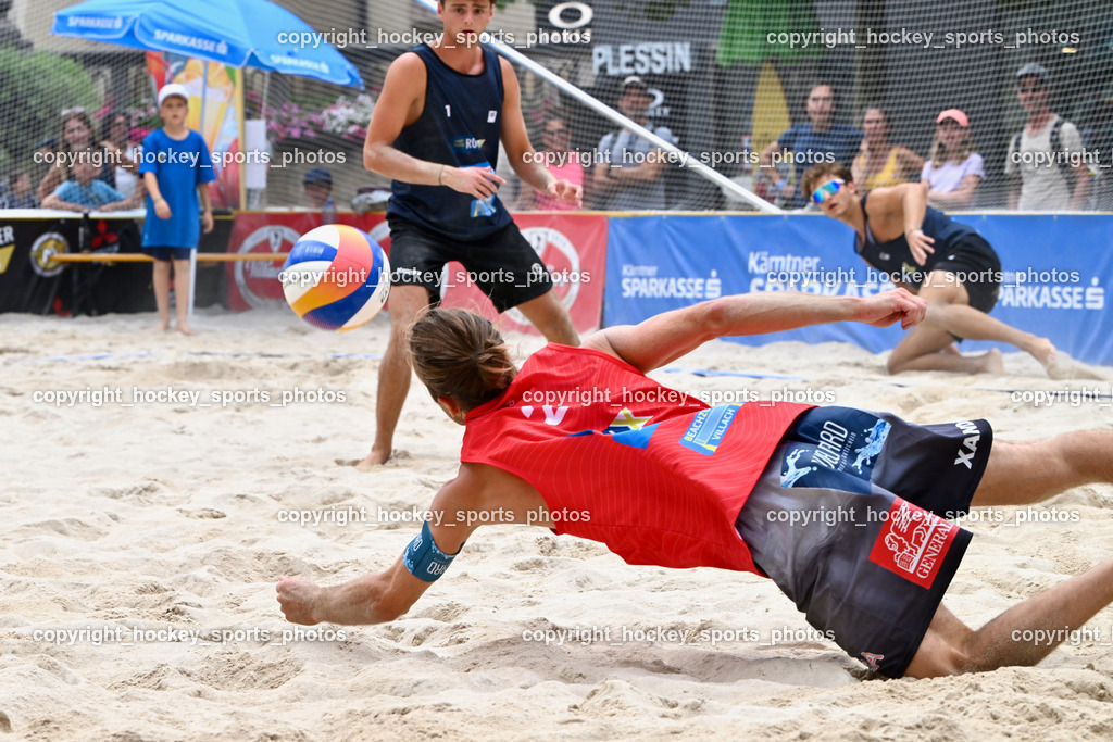 Kärntner Landesmeisterschaft Beach Volleyball | #2 HUBER Alexander Philipp, Kärntner Landesmeisterschaft Beach Volleyball, Kärntner Landesmeisterschaft Beach Volleyball am 18.08.2024 in Villach (Rathausplatz Villach), Austria, (Photo by Bernd Stefan)