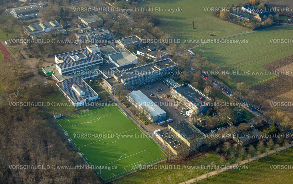 Neukirchen-Vluyn260101273 | Luftbild, Schulzentrum mit Baustelle Erweiterungsbau, Julius-Stursberg-Gymnasium und Städtische Gesamtschule Niederberg, Sportzentrum SG Neukirchen-Vluyn, Vluyn, Neukirchen-Vluyn, Ruhrgebiet, Nordrhein-Westfalen, Deutschland