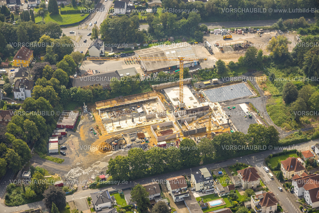 Unna230901091 | Luftbild, Baustelle am Brockhausplatz, Unna, Ruhrgebiet, Nordrhein-Westfalen, Deutschland