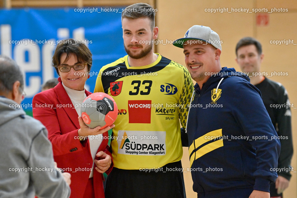 SC Ferlach vs. Fivers WAT Magareten 4.11.2022 | Landeshauptmann- Stellvertreterin Kärnten Beate Prettner, #33 STRIEßNIG Florian, Headcoach DSG Ferlach Mario Woschitz 