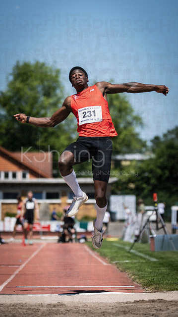 B&amp;S Kurpfalz Gala; Weinheim, 23.05.2026 | WEINHEIM, GERMANY - MAY 24:  Ernest Schulze (GER/TSV Bayer o4 Leverkusen) during the B&amp;S Kurpfalz Gala am 23.05.2026 at the  Sepp-Herberger-Stadium in Weinheim (Baden-Wuerttemberg / Germany).