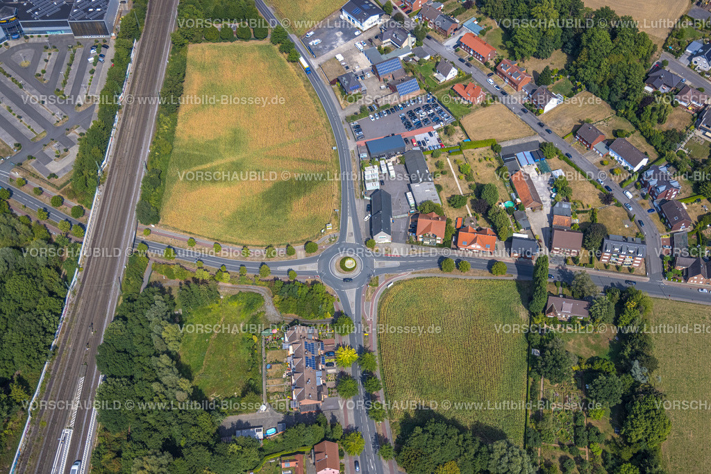 Hamm220809650Heessen | Luftbild, Mischgebiet zwischen Vogelstraße, Ahlener Straße und Enniger Weg, Kreisverkehr, Heessen, Hamm, Ruhrgebiet, Nordrhein-Westfalen, Deutschland