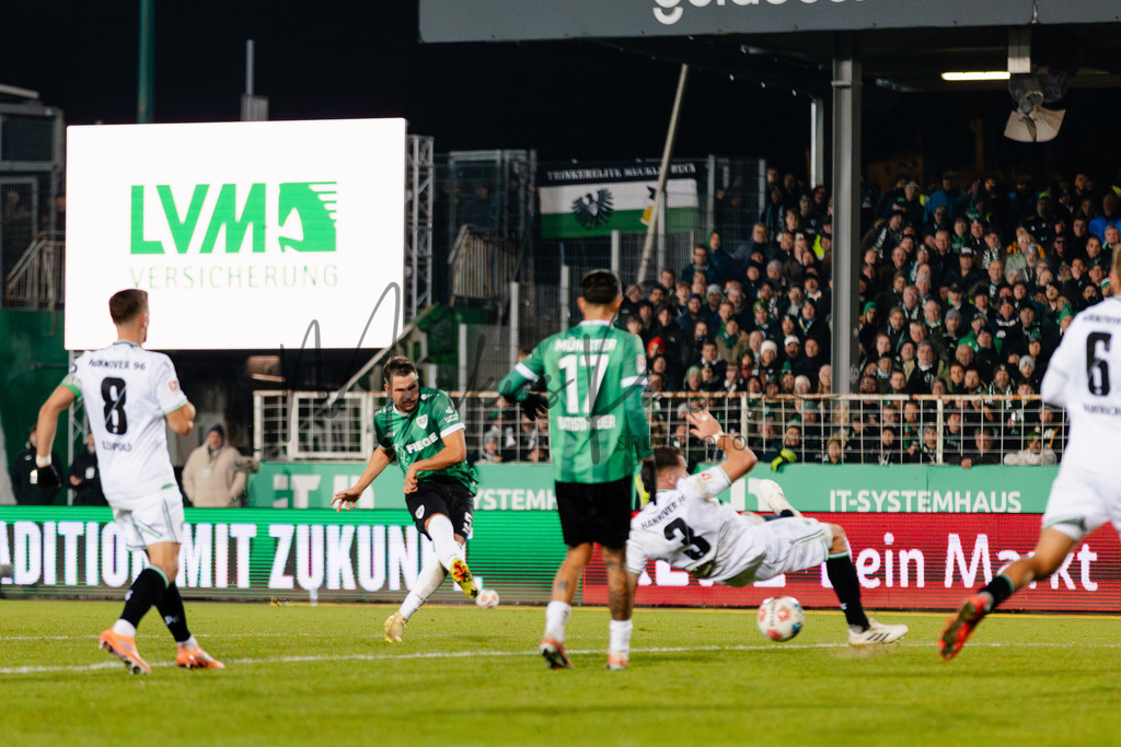 2. Bundesliga, Saison 2025/26, 15. Spieltag: SC Preußen Münster - Hannover 96 | Münster, 05.12.2025: 2. Bundesliga, 15. Spieltag, SC Preußen Münster gegen Hannover 96 im LVM-Preußenstadion in Münster. Foto: sportfotografie.ms | Markus Paletta - Realisiert mit Pictrs.com