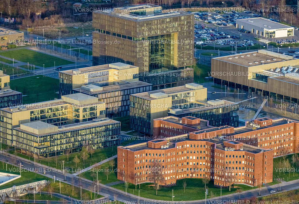 Essen230101626-2 | Luftbild, thyssenkrupp Quartier, Konzernzentrale, Westviertel, Essen, Ruhrgebiet, Nordrhein-Westfalen, Deutschland