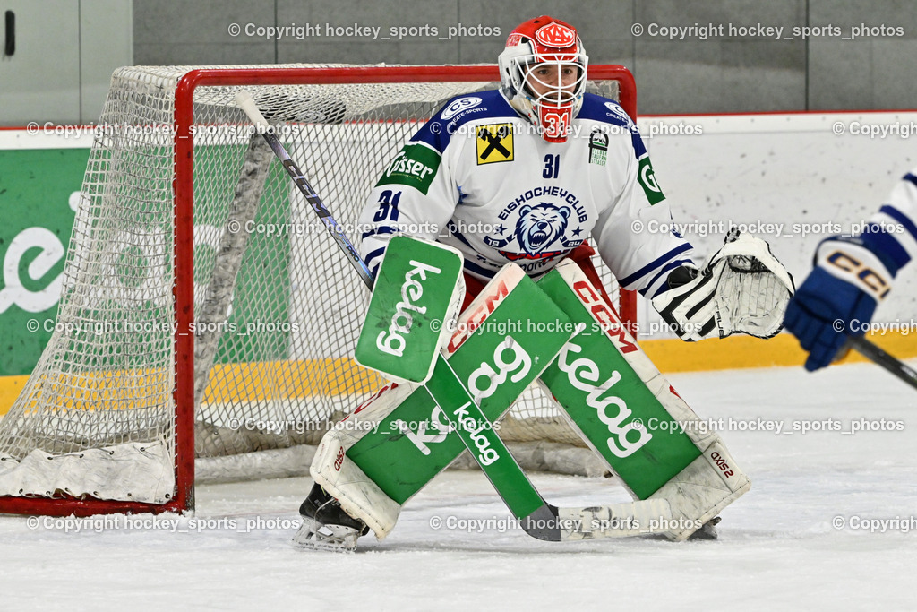 ESV Ferlach vs. UECR Eisbären Huben | #31 Sicher Michael UECR EISBÄREN HUBEN, ESV Ferlach vs. UECR Eisbären Huben, ESV Ferlach vs. UECR Eisbären Huben am 31.10.2025 in Ferlach (HTC Eishalle Ferlach), Austria, (Photo by Bernd Stefan)
