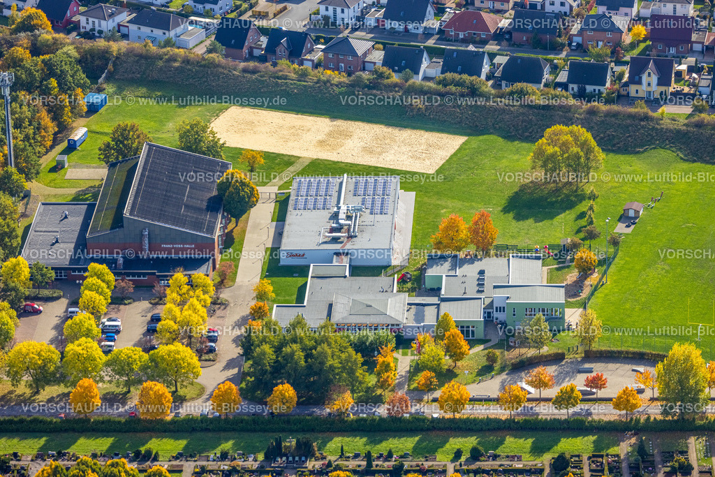 Hamm221003287 | Luftbild, Franz-Voß-Halle, Hammer SportClub 2008, Sport-Kita Grashüpfer, , Herbstfarben, Rhynern, Hamm, Ruhrgebiet, Nordrhein-Westfalen, Deutschland
