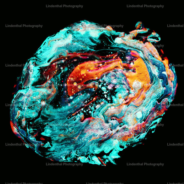 Green Cosmos | Der Cosmos, Digitales Fluid Painting - Realisiert mit Pictrs.com