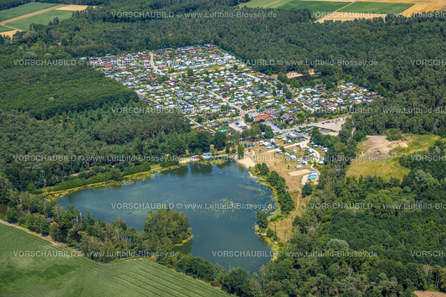 Hamminkeln220703715 | Luftbild, Campingplatz Dingdener Heide mit See, Dingden, Hamminkeln, Niederrhein, Nordrhein-Westfalen, Deutschland
