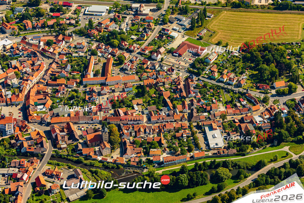 Luftbild Themar - Die Luftaufnahme wurde 2025 vom UL-Flugzeug heraus erstellt ( keine Drohne ) - Hochauflösende Luftaufnahme - für professionelle Ausdrucke geeignet. Die Geschenkidee !Hier alle&nbsp;Infos zur Lizenzierung der LuftaufnahmeWir fliegen auch dieses Jahr wieder in Ihre Region um Luftbilder zu erstellen.- Luftbild anfragen