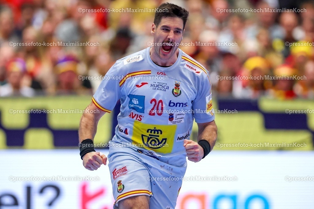EHF19012602173 | 19.01.2026, Handball, Men's EHF EURO 2026, Deutschland - Spanien, Jyske Bank Boxen in Herning, Dänemark, Preliminary Round: xg20 jubelnd