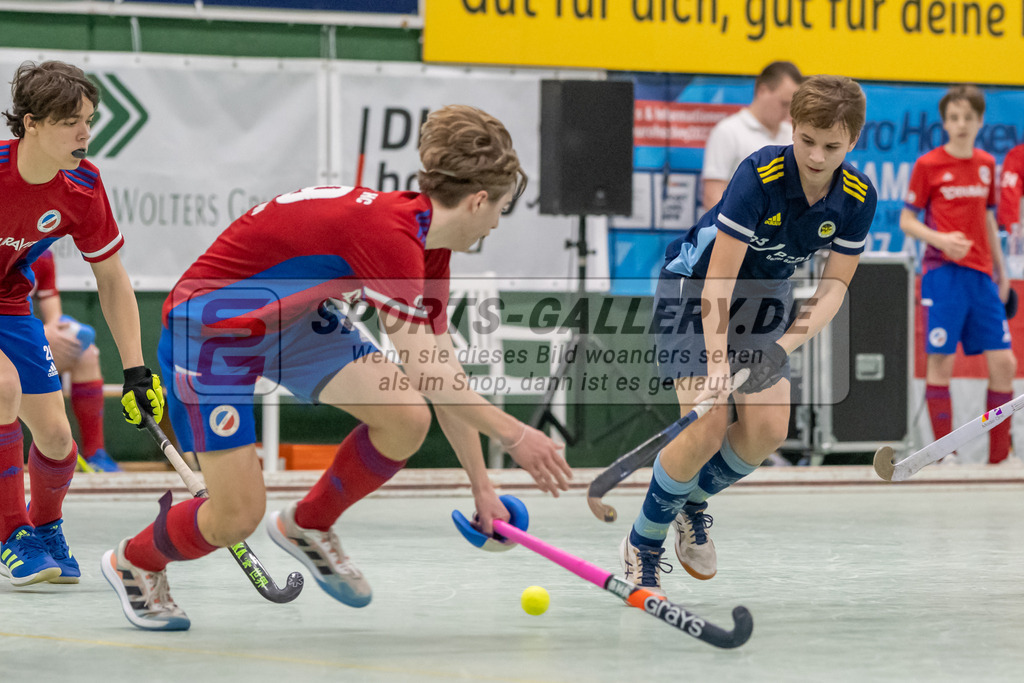 SFE_20230304_0024 | Deutsche Meisterschaft Männliche U16 Halle 2023 am 04.03.2023 in Köln (KTHC Stadion Rot-Weiss Köln Tennis and Hockey Club), Photo: Stephan Fehrmann 2022 (Sports-Gallery)