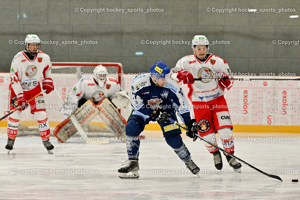 ESV FERLACH vs. ESC SOCCERZONE STEINDORF | #57 Wilfan Franz ESC Steindorf, #79 Bobnar Marco ESV Ferlach, ESV FERLACH vs. ESC SOCCERZONE STEINDORF, ESV FERLACH vs. ESC SOCCERZONE STEINDORF am 22.11.2024 in Ferlach (Eishalle Ferlach ), Austria, (Photo by Bernd Stefan)