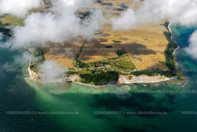 Ruegen12082985KapArkona | Luftbild, Kap Arkona, Wittow, Leuchtturm, Schinkelturm Putgarten, Wolken,  Putgarten, Insel Rügen, Mecklenburg-Vorpommern, Deutschland, Europa