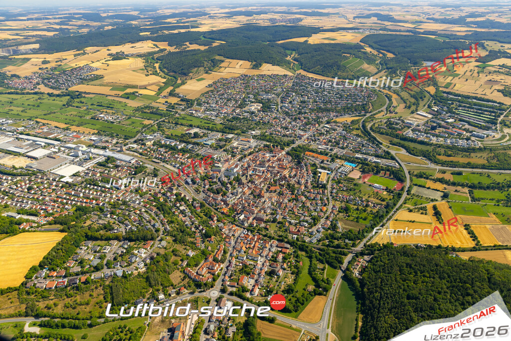 Das Luftbild zeigt :  Tauberbischofsheim - Die Luftaufnahme wurde 2023 vom UL-Flugzeug aus erstellt ( keine Drohne ) - Hochauflösende Luftaufnahme - Für grossformatige Ausdrucke geeignet. Die Geschenkidee !Mit Lizenz und Bildrechte bestellbar
