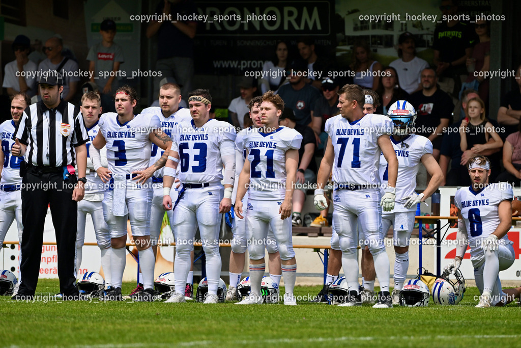 Carinthian Lions vs. Cineplexx Blue Devils | Cineplexx Blue Devils Mannschaft, Carinthian Lions vs. Cineplexx Blue Devils, Carinthian Lions vs. Cineplexx Blue Devils am 09.06.2025 in Klagenfurt (ASV Sportplatz), Austria, (Photo by Bernd Stefan)