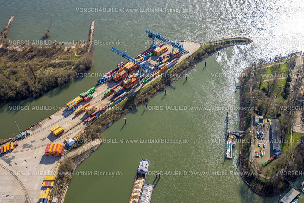 Emmerich240313074 | Luftbild, Hafen Emmerich, Terminal Emmerich Containerhafen, Rhein-Waal Logistik, Löwenberger Landwehr, Emmerich, Emmerich am Rhein, Nordrhein-Westfalen, Deutschland