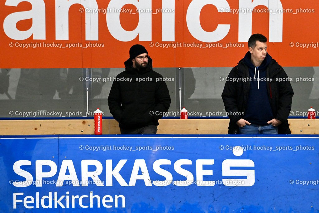 ESC SPARKASSE STEINDORF vs. UECR Huben  | Asisstentcoach ESC Steindorf Daniel Gasser, Headcoach ESC Steindorf Mayer Michael, ESC SPARKASSE STEINDORF vs. UECR Huben , ESC SPARKASSE STEINDORF vs. UECR Huben  am 06.02.2026 in Steindorf (Ossiachersee Halle), Austria, (Photo by Bernd Stefan)