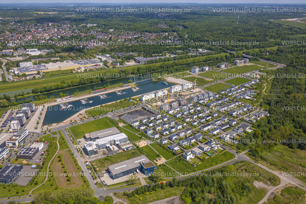 Gelsenkirchen230511115 | Luftbild, Yachthafen Stölting Marina, Hafenquartier Graf Bismarck, Rhein-Herne-Kanal, Bismarck, Gelsenkirchen, Ruhrgebiet, Nordrhein-Westfalen, Deutschland
