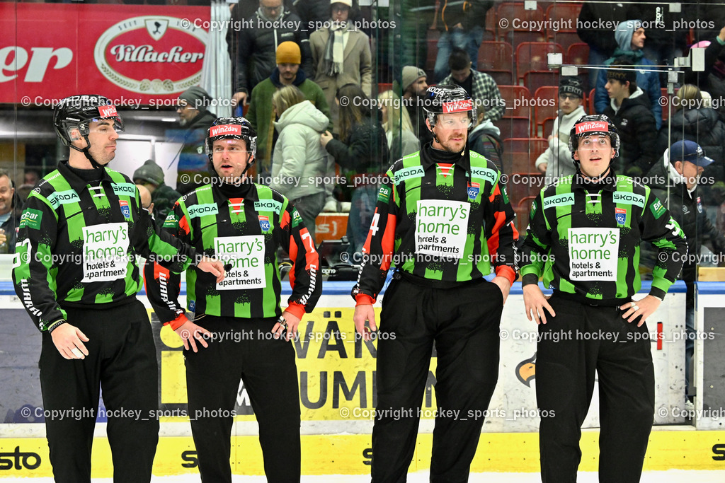 EC IDM Wärmepumpen VSV vs. Steinbach Black Wings Linz | JERAM FILIP Referee, FICHTNER PATRICK Referee, GROZNIK BOSTJAN Referee, MUZSIK NORBERT Referee, EC IDM Wärmepumpen VSV vs. Steinbach Black Wings Linz, EC IDM Wärmepumpen VSV vs. Steinbach Black Wings Linz am 23.01.2026 in Villach (Stadthalle Villach), Austria, (Photo by Bernd Stefan)