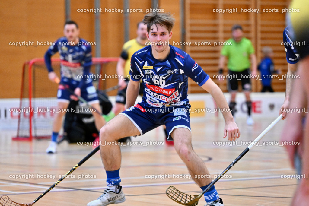 VSV Unihockey  vs. FBK Loka  | #66 Jakob Rainer VSV Unihockey, VSV Unihockey  vs. FBK Loka , VSV Unihockey  vs. FBK Loka  am 25.01.2026 in Villach (Ballspielhalle St. Martin), Austria, (Photo by Bernd Stefan)
