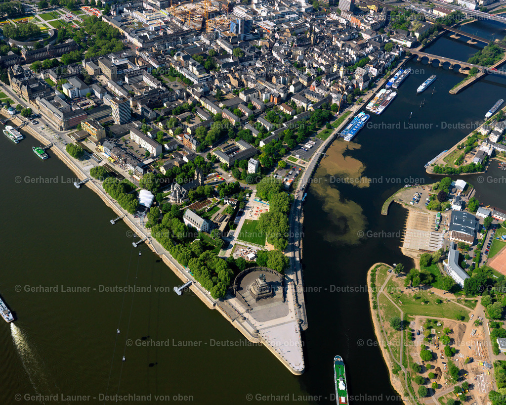 3197066 | Moselmündung bei Koblenz, Deutsches Eck