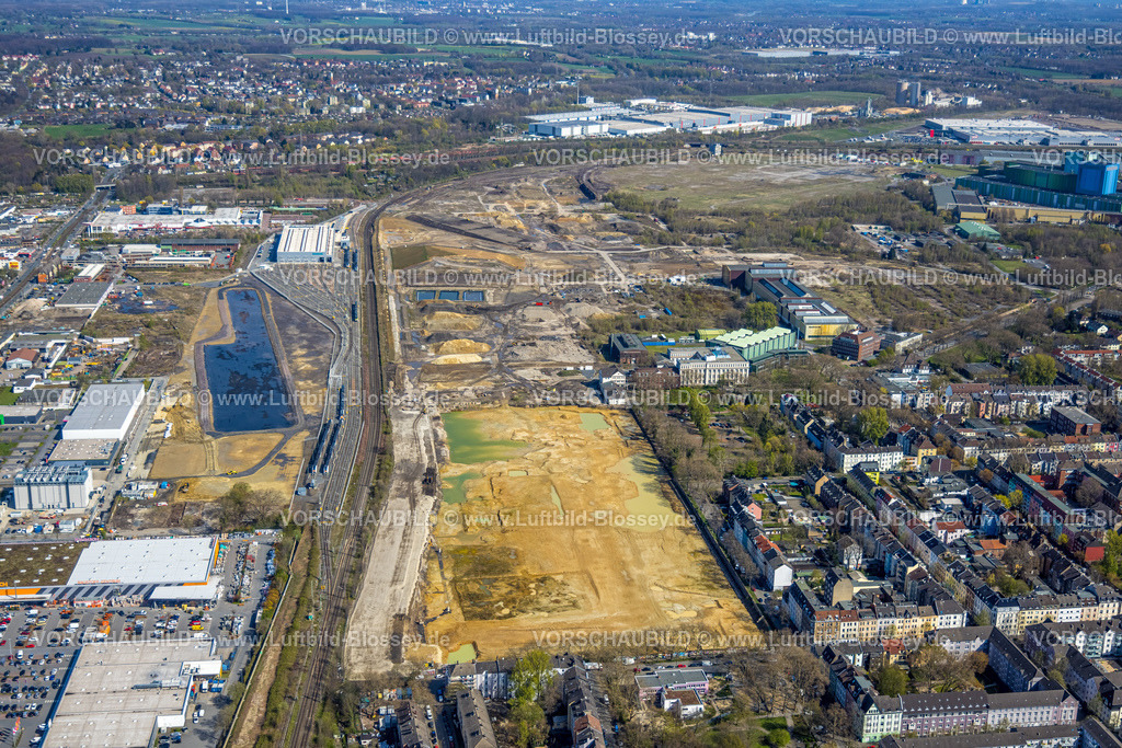 Dortmund220400657 | Luftbild, Baugelände an der alten Westfalenhütte, für neue Wohnungen und neues Geschäftszentrum, Borsigplatz, Dortmund, Ruhrgebiet, Nordrhein-Westfalen, Deutschland