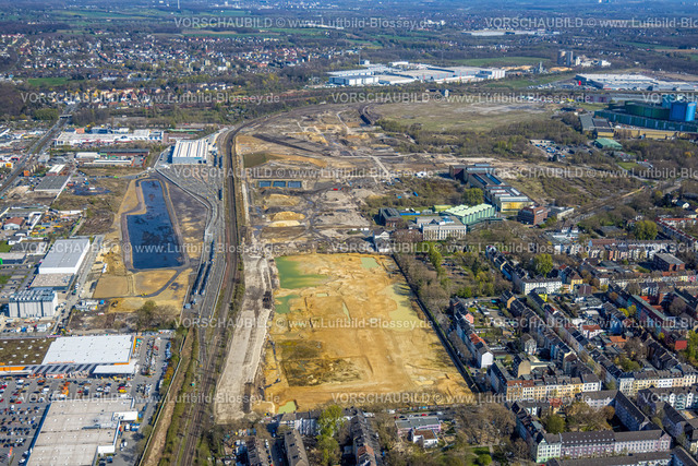 Dortmund220400657 | Luftbild, Baugelände an der alten Westfalenhütte, für neue Wohnungen und neues Geschäftszentrum, Borsigplatz, Dortmund, Ruhrgebiet, Nordrhein-Westfalen, Deutschland