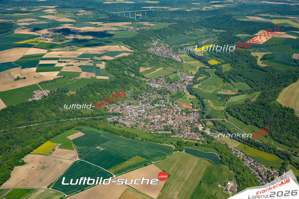Luftaufnahme von Untermünkheim Vs Google Maps- Die Luftaufnahme wurde 2025 vom UL-Flugzeug heraus erstellt ( keine Drohne ) - Hochauflösende Luftaufnahme - für professionelle Ausdrucke geeignet. Die Geschenkidee !Mit Lizenz und Bildrechte bestellbar