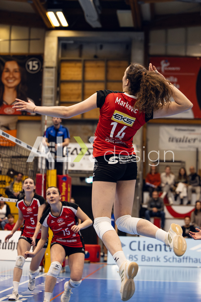 Volleyball I Frauen I Saison 2025-2026 I Volleyball NLA | Women I Round 14 I VC Kanti Schaffhausen - NLZ Volleyball Academy Zürich I 16.01.2026 | VC Kanti Schaffhausen - 14 Josipa Marković (HR) – Aussen - Realisiert mit Pictrs.com