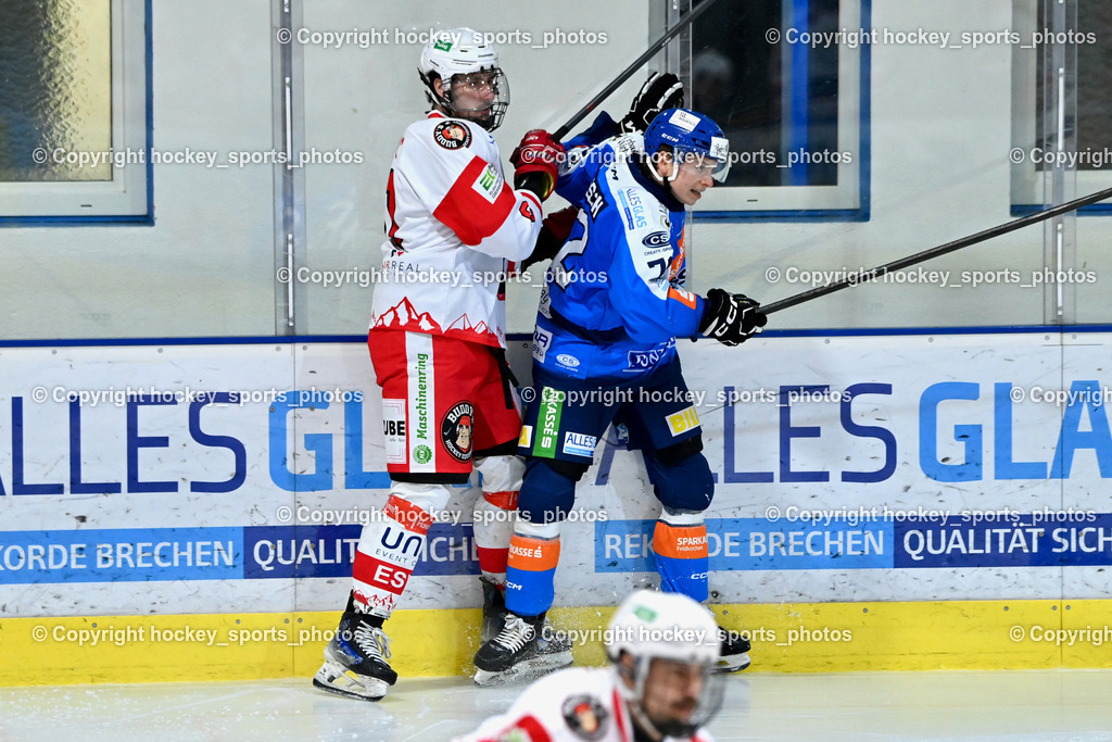 ESC Steindorf vs. ESV Ferlach  | #91 Alagic Adis ESV Ferlach, #72 Hobitsch Samuel ESC Steindorf, ESC Steindorf vs. ESV Ferlach , ESC Steindorf vs. ESV Ferlach  am 15.02.2026 in Steindorf (Ossiachersee Halle), Austria, (Photo by Bernd Stefan)