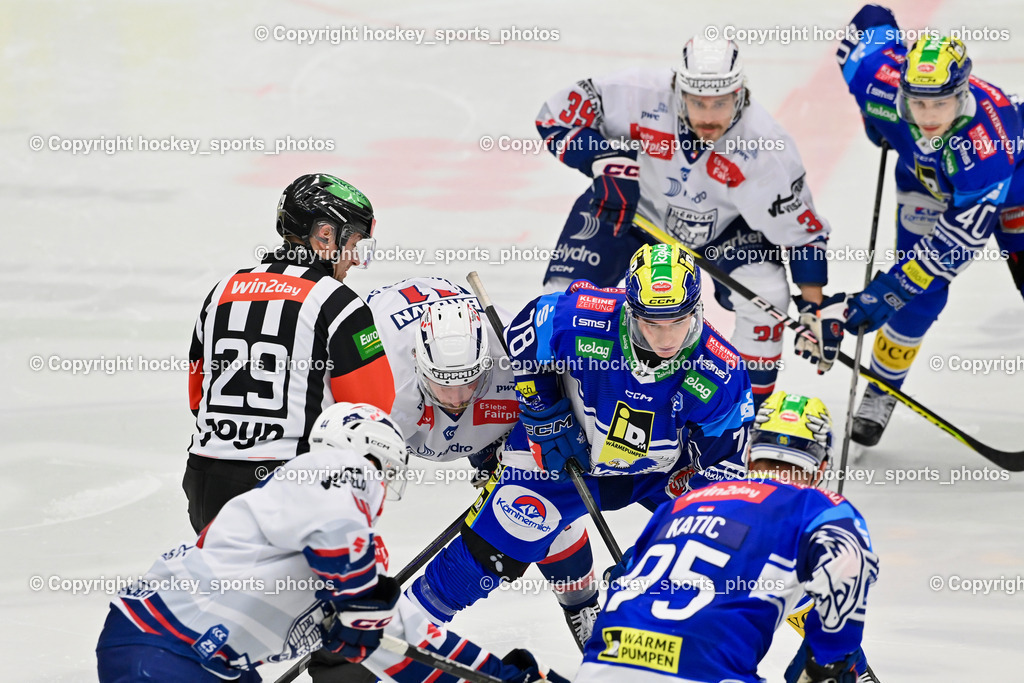 EC IDM Wärmepumpen VSV vs. Hydro Fehervar AV19  | Piragic Trpimir Referee, #78 MAXA Felix EC VSV, #11 Brown Chris HYDRO FEHERVAR, EC IDM Wärmepumpen VSV vs. Hydro Fehervar AV19 , EC IDM Wärmepumpen VSV vs. Hydro Fehervar AV19  am 01.01.2025 in Villach (Stadthalle Villach), Austria, (Photo by Bernd Stefan)