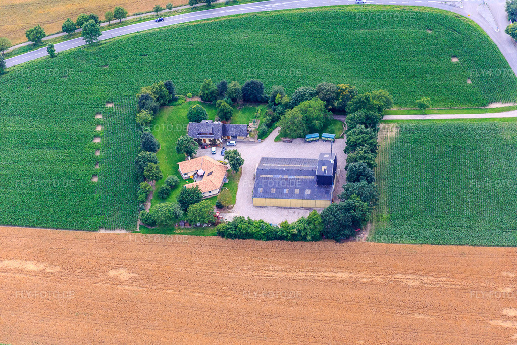 Luftbild: In den Reinen Stücken 2 in Altrip im Bundesland Rheinland-Pfalz in Deutschland. Foto: IMG_090969.jpg vom 04.07.2016 durch Werner Riehm/FLY-FOTO.de