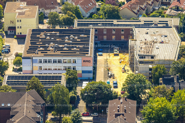Witten220808750 | Luftbild, AMG Albert-Martmöller-Gymnasium, Baustelle mit Neubau und Renovierung, Witten, Ruhrgebiet, Nordrhein-Westfalen, Deutschland