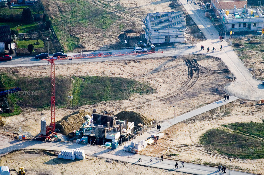 Luftbild: Neubaugebiet Am Höhenweg in Kandel im Bundesland Rheinland-Pfalz in Deutschland. Foto: IMG_5380.jpg vom 18.02.2007 durch Werner Riehm/FLY-FOTO.de
