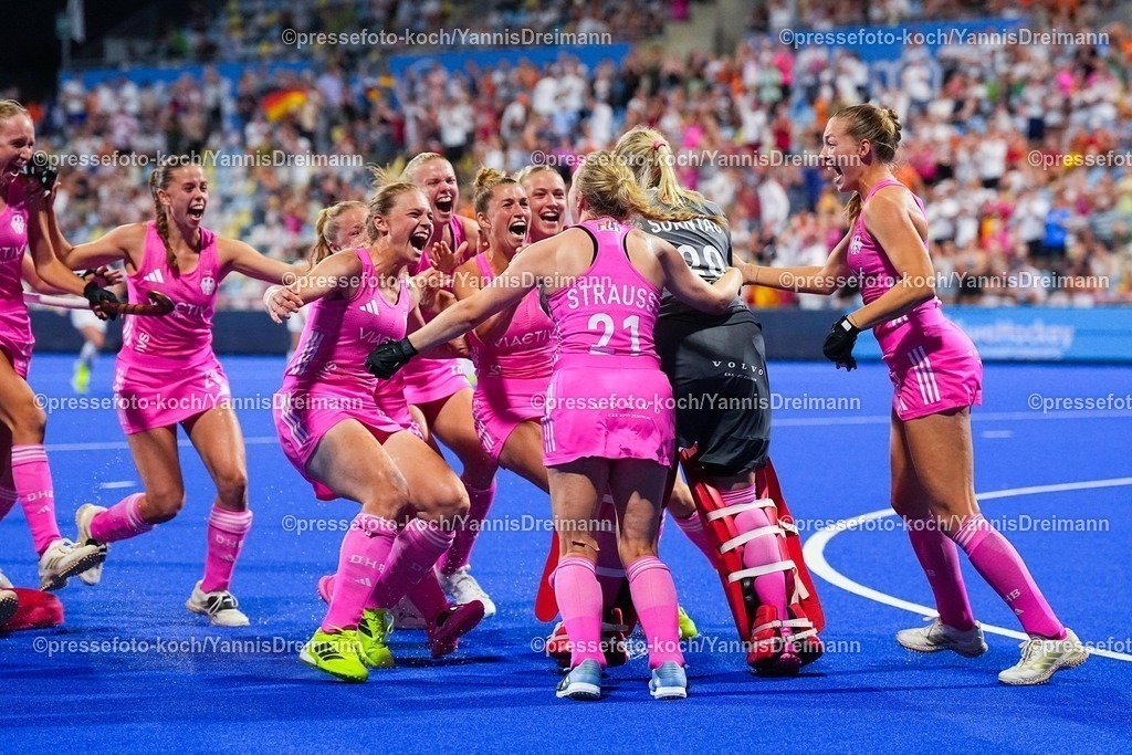 xydrx15082504073 | 15.08.2025, xydrx, Frauen EuroHockey Championship 2025, Halbfinale, Belgien - Deutschland, Sparkassenpark Mönchengladbach: