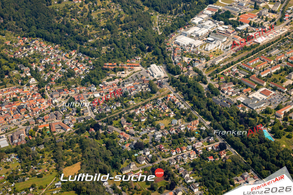 Das Luftbild zeigt :  Bad Blankenburg - Die Luftaufnahme wurde 2024 vom UL-Flugzeug aus erstellt ( keine Drohne ) - Hochauflösende Luftaufnahme - Für grossformatige Ausdrucke geeignet. Die Geschenkidee !Mit Lizenz und Bildrechte bestellbar