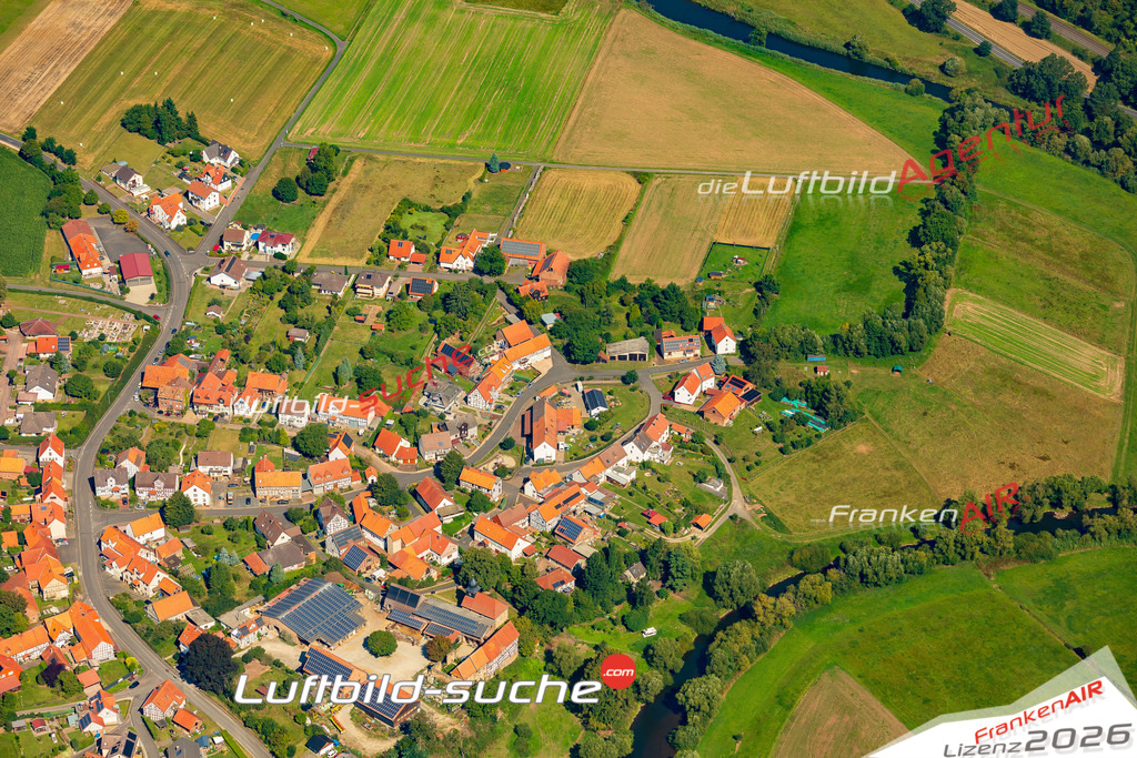 Binsförth Morschen Bild- Das Luftbild wurde 2025 vom UL-Flugzeug heraus erstellt ( keine Drohne bzw. Drohnenaufnahme ) - Hochauflösende Luftaufnahme -Nicht vergleichbar mit Google Maps oder Satelittenbilder- Die Geschenkidee !Mit Lizenz und Bildrechte bestellbar - CC