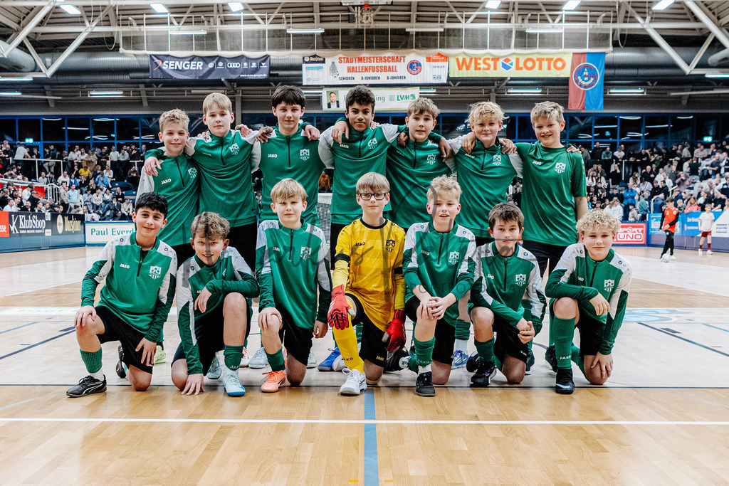 47. Stadtmeisterschaften im Hallenfußball 2025, Endrunde | Stadtmeisterschaften im Hallenfußball 2025, Endrunde, Sporthalle Berg Fidel in Münster. Foto: sportfotografie.ms | Markus Paletta - Realisiert mit Pictrs.com