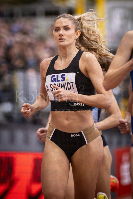 Deutsche Leichtathletik-Hallenmeisterschaften; Dortmund, 28.02.2026 | Alica Schmidt (SCC Berlin, 84); Deutsche Leichtathletik-Hallenmeisterschaften am 28.02.2026 in der Helmut-Körnig-Halle in Dortmund. 