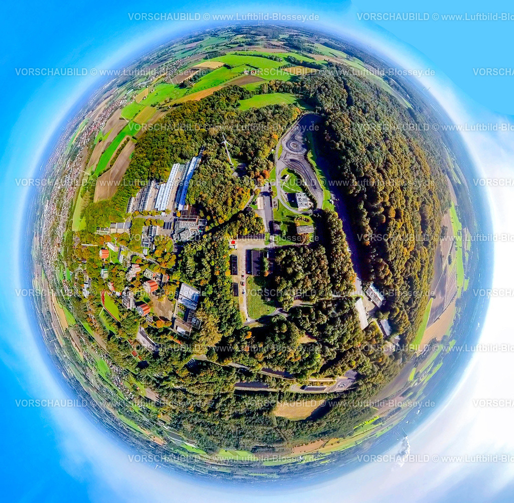 Selm241190510BorkPolizeischule | Luftbild, IPA-HAUS Selm / Bork Polizeibehörde, Polizeischule  Schulungszentrum Hochhäuser Im Sundern, Erich-Klausener-Straße, Sportanlage Westring Fußballstadion und Leichtathletikstadion, Erdkugel, Fisheye Aufnahme, Fischaugen Aufnahme, 360 Grad Aufnahme, tiny world, little planet, fisheye Bild, Bork, Selm, Ruhrgebiet, Nordrhein-Westfalen, Deutschland