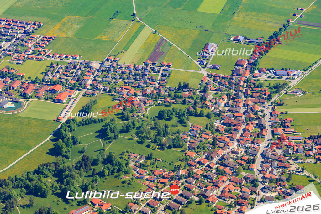 Luftbild von Waltenhofen Schwangau - Luftaufnahme wurde 2015 von https://frankenair.de mittels Flugzeug (keine Drohne) erstellt - die Geschenkidee