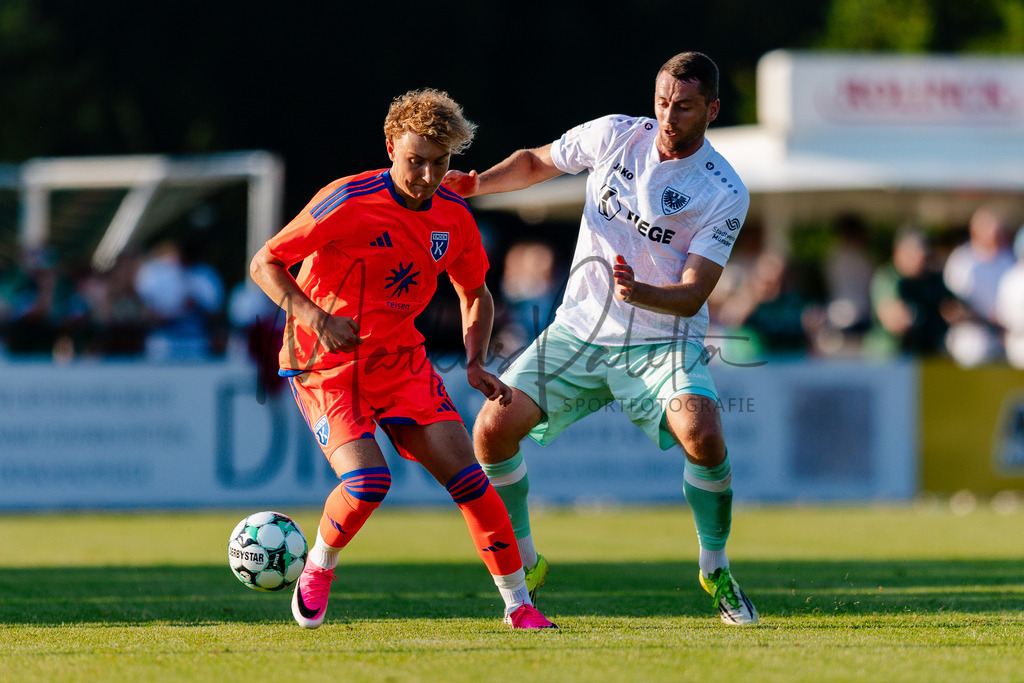 Testspiel, Saison 2026/27: SC Preußen Münster - Kickers Emden | Billerbeck, 10.07.2026: Testspiel, SC Preußen Münster gegen Kickers Emden auf der Anlage des DJK Billerbeck in Billerbeck. Foto: sportfotografie.ms | Markus Paletta - Realisiert mit Pictrs.com