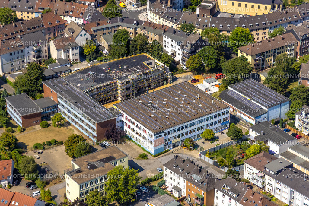 Witten220808803 | Luftbild, AMG Albert-Martmöller-Gymnasium, Baustelle mit Neubau und Renovierung, Witten, Ruhrgebiet, Nordrhein-Westfalen, Deutschland