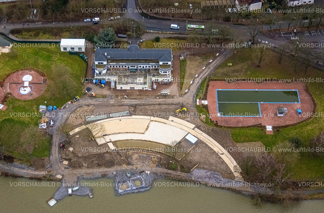 Hagen231201610Hengsteysee | Luftbild, Ruhrhochwasser, Weihnachtshochwasser 2023, starke Regenfälle,  Boele, Hagen, Ruhrgebiet, Nordrhein-Westfalen, Deutschland