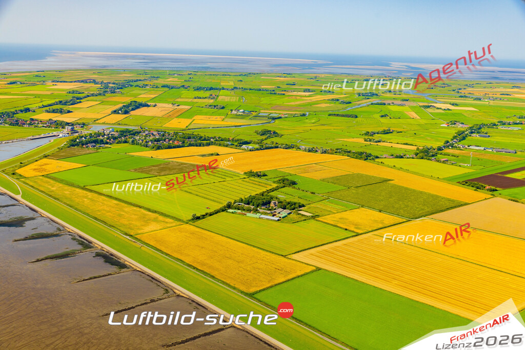 Tammensiel Pellworm Bild- Das Luftbild wurde 2025 vom UL-Flugzeug heraus erstellt ( keine Drohne bzw. Drohnenaufnahme ) - Hochauflösende Luftaufnahme -Nicht vergleichbar mit Google Maps oder Satelittenbilder- Die Geschenkidee !Mit Lizenz und Bildrechte bestellbar - CC
