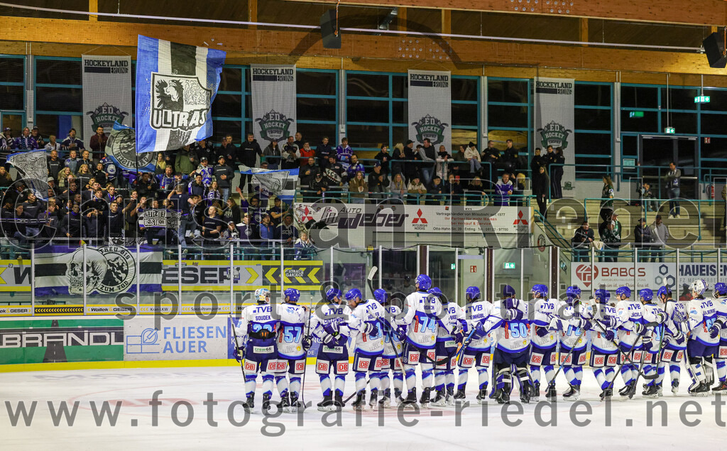 2025-09-26_154_TSV_Erding_gegen_SC_Riessersee | Erding, Deutschland, 26.09.2025:Eishockey, Oberliga Süd 2025 / 2026, 3. Spieltag, TSV Erding gegen SC Riessersee, Endergebnis: 3:5Foto: Christian Riedel / fotografie-riedel.net