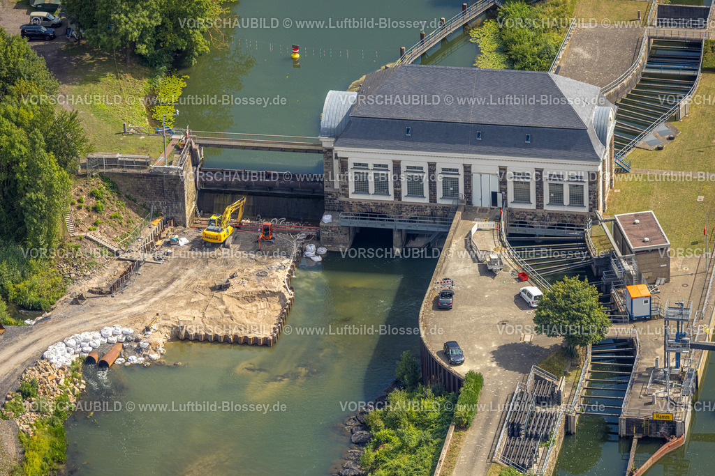 Hamm250700615Mitte | Luftbild, Schleuse Hamm Baustelle am Wehr in den Lippeauen, nahe Flugplatz, Mitte, Hamm, Ruhrgebiet, Nordrhein-Westfalen, Deutschland