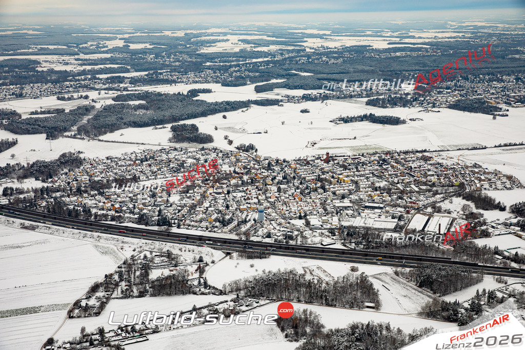 Das Luftbild zeigt : Kornburg Winter Nürnberg - Die Luftaufnahme wurde 2023 vom UL-Flugzeug aus erstellt ( keine Drohne ) - Hochauflösende Luftaufnahme - Für grossformatige Ausdrucke geeignet. Die Geschenkidee !Mit Lizenz und Bildrechte bestellbar