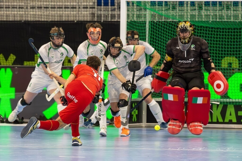 EuroHockey Indoor Championship 2026 in Heidelberg: Belgien gegen Irland (Vorrunde Pool B) | EuroHockey Indoor Championship 2026 in Heidelberg: Belgien gegen Irland (Vorrunde Pool B)***Tor für Belgien nach Strafecke zum 1:2 - Realisiert mit Pictrs.com