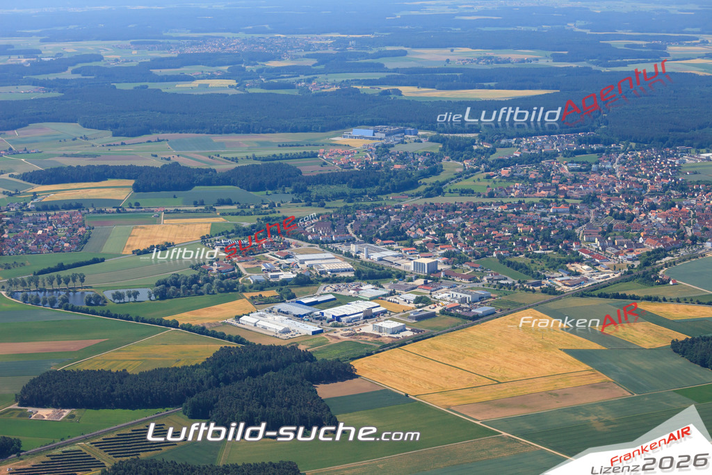 Luftbild von  Heilsbronn - Luftaufnahme wurde 2012 von https://frankenair.de mittels Flugzeug (keine Drohne) erstellt - die Geschenkidee
